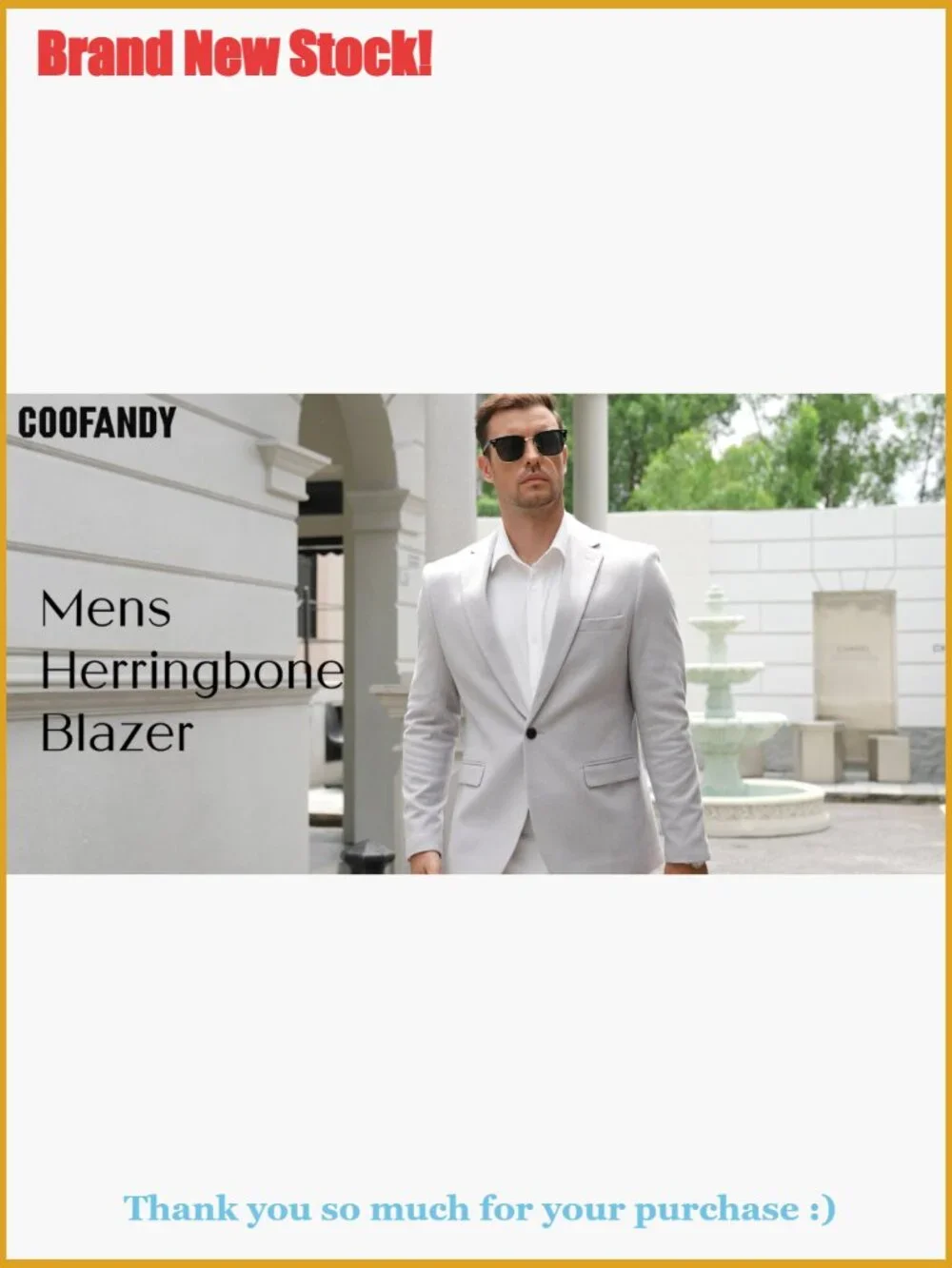 Tweed Herringbone Blazer Slim Fit Suit Jacket Formal Casual